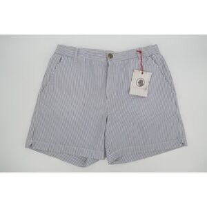 Southern Proper Men's XL Seersucker Shorts Blue White Striped‎ Chino NWT